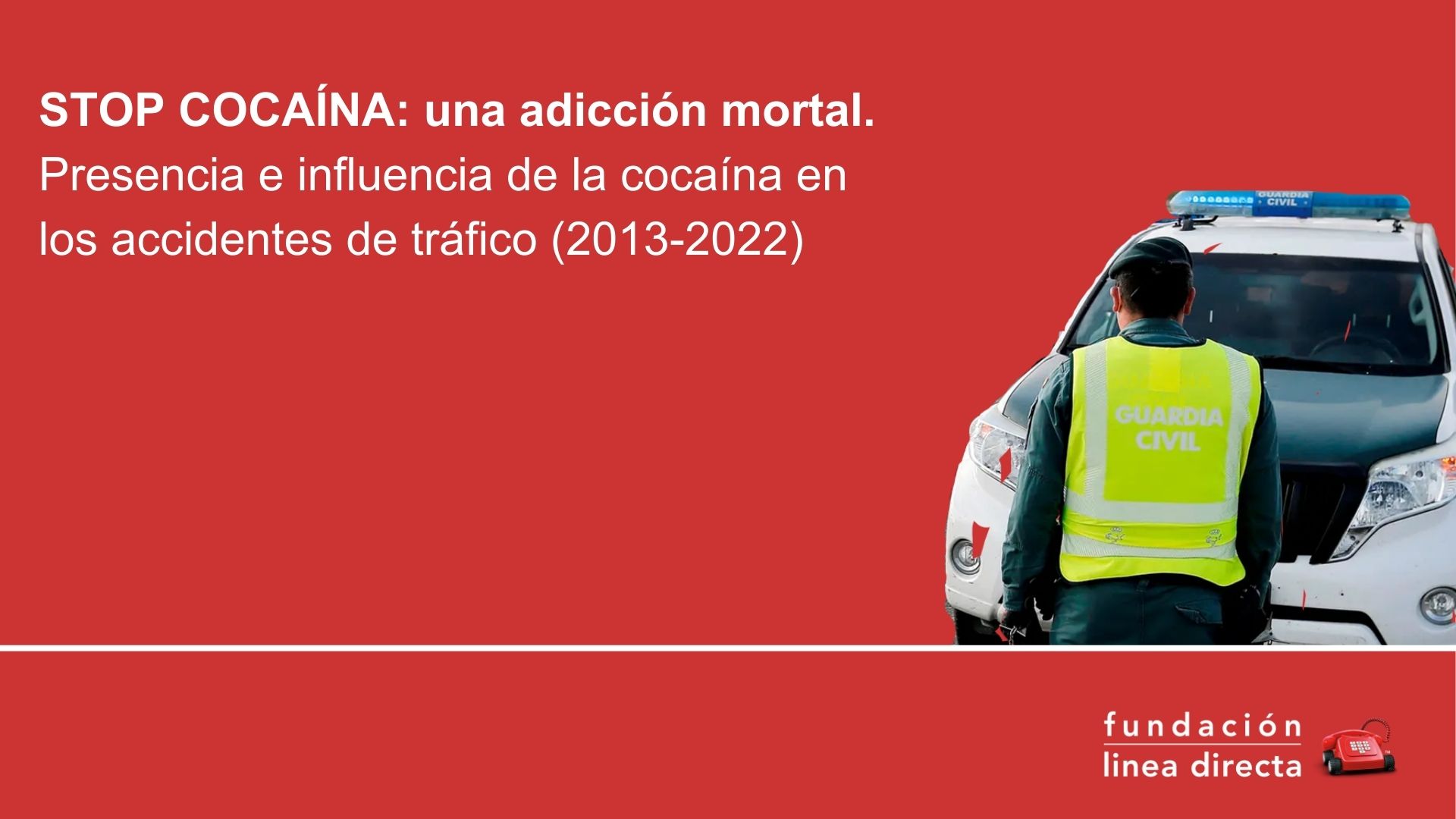 Agente de la Guardia Civil y vehículo de la Guardia civil que sirve para ilustrar la nota de prensa del estudio de stop cocaína
